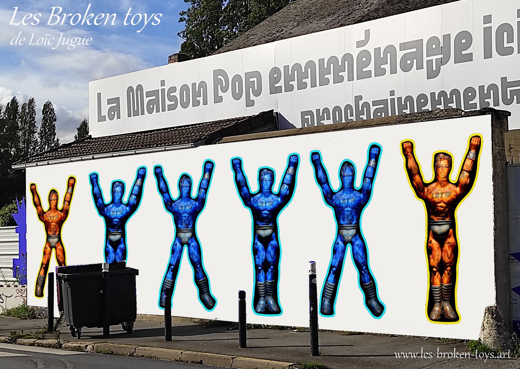 Street art Les fresques Broken Toys la série des hellos