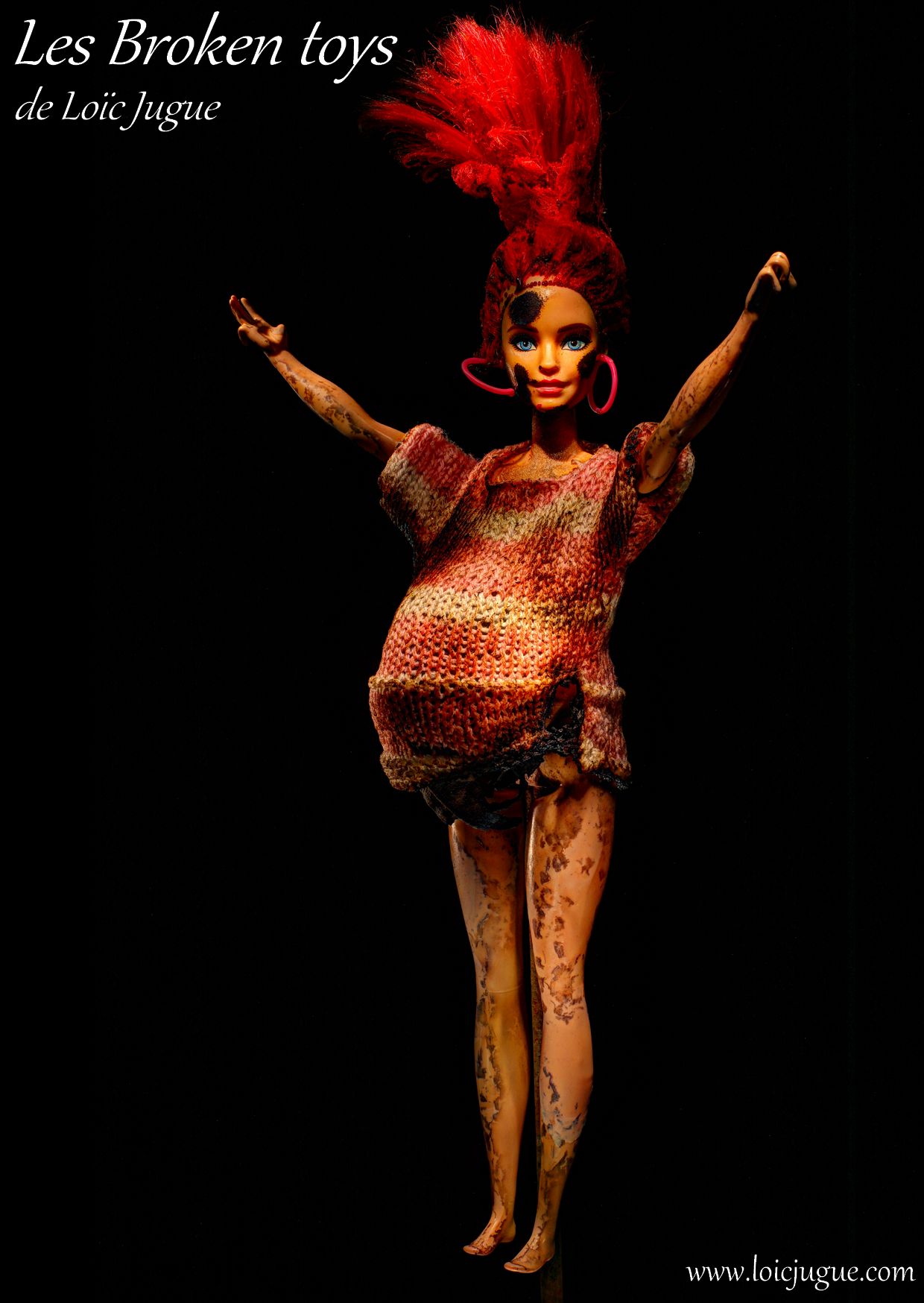 Les broken toys de Loïc Jugue: Barbie is pragnate