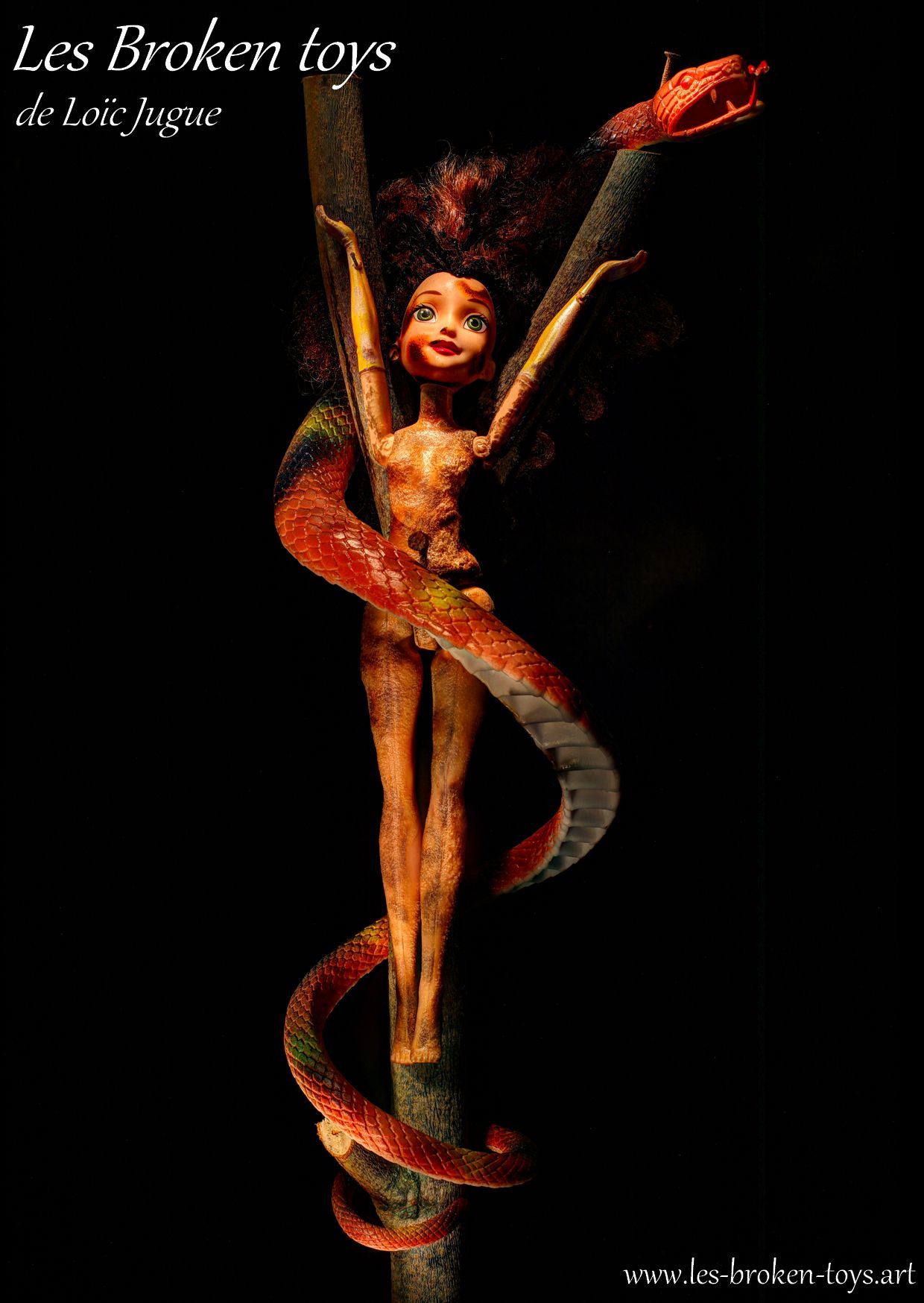 Les broken toys de Loïc Jugue: Eve et le serpent