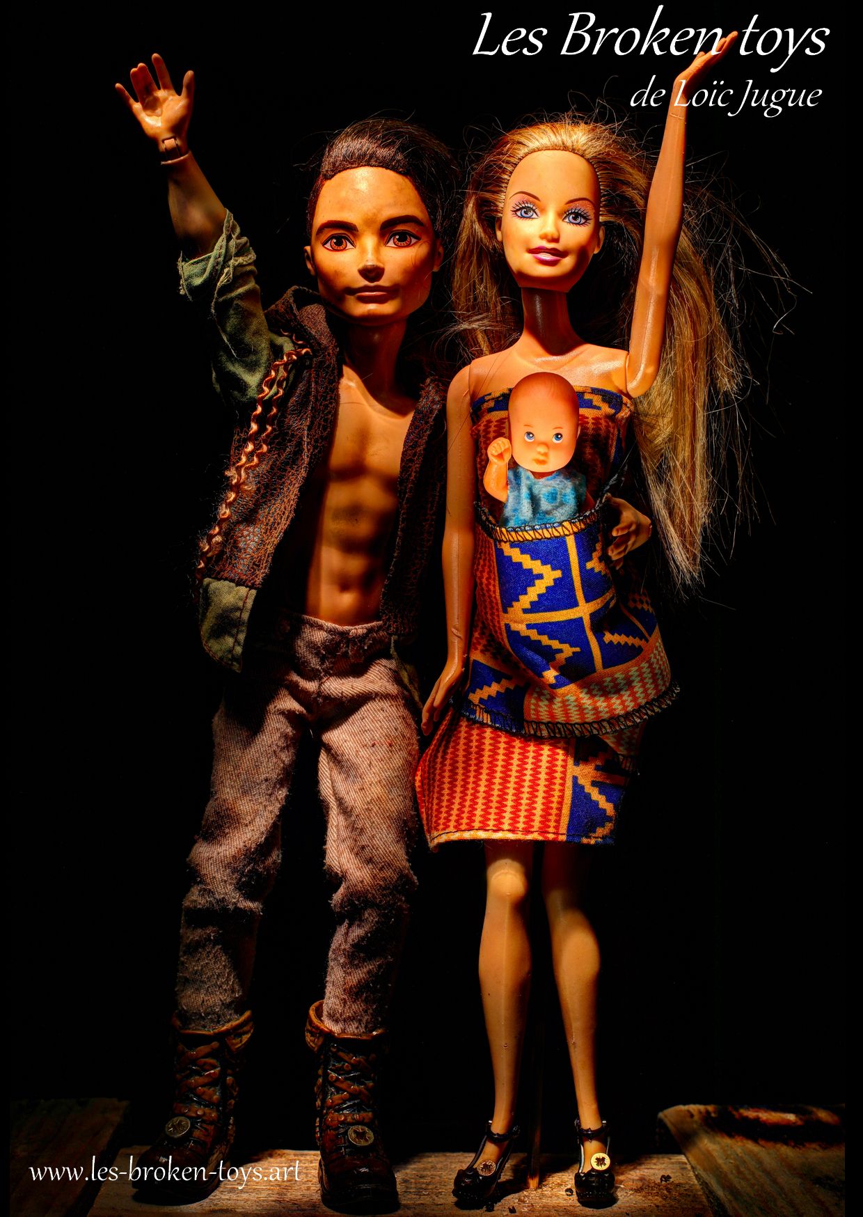 Les broken toys de Loïc Jugue: Happy couple au bébé