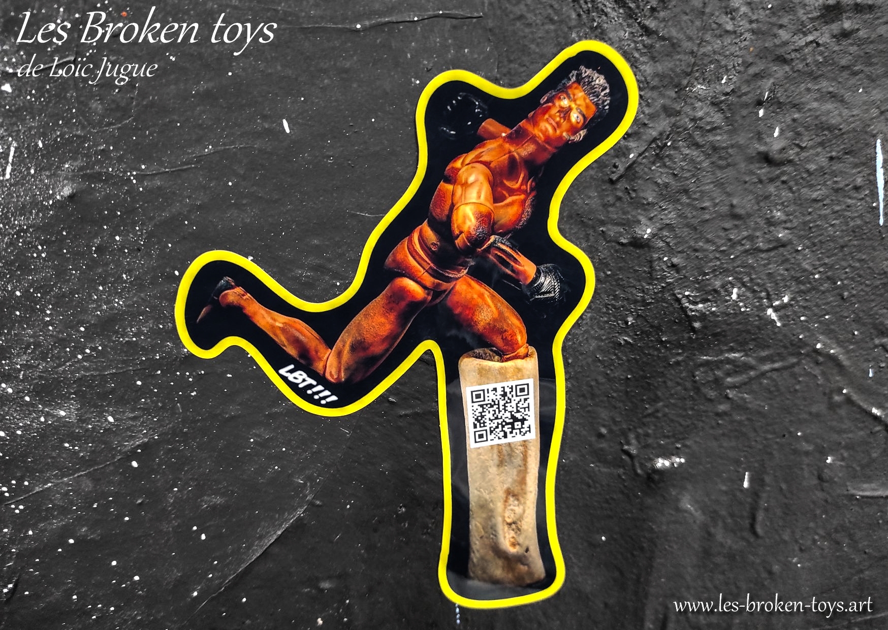 Street art sticker Les Broken Toys