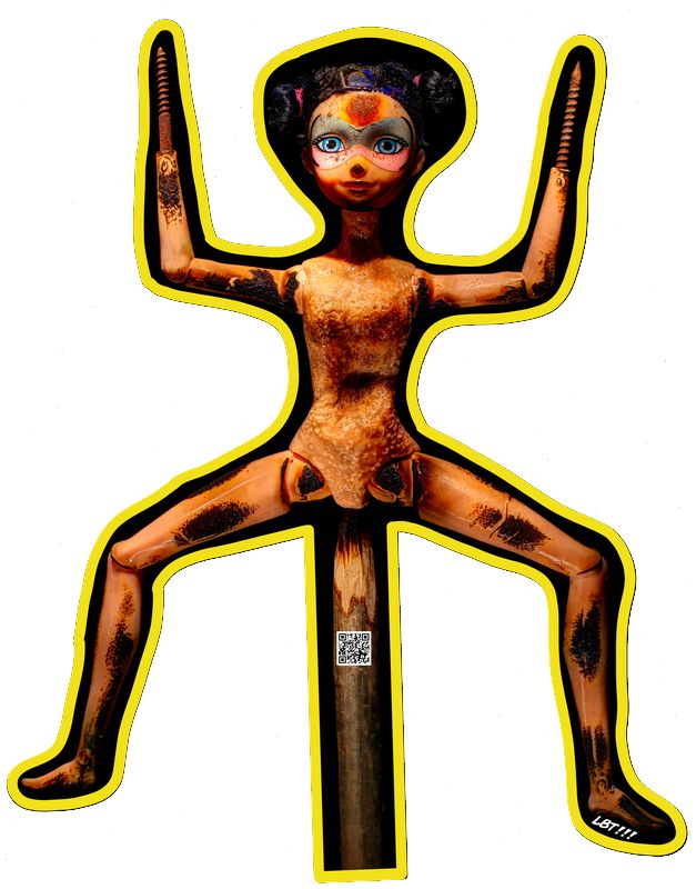 Street art Les stickers Broken Toys Le pal